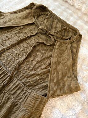 NEW Army Green Backless Maxi Spring and Summer Dress, Trendy Chic & Versatile